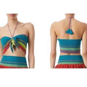 Alice + Olivia Livia Mock Tie Halter Top Women's NWT Sz 10